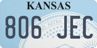 KS license plate 806JEC