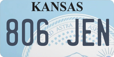 KS license plate 806JEN