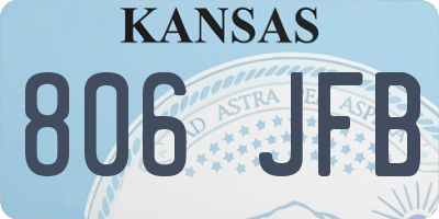 KS license plate 806JFB