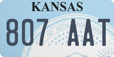 KS license plate 807AAT