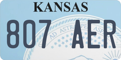 KS license plate 807AER