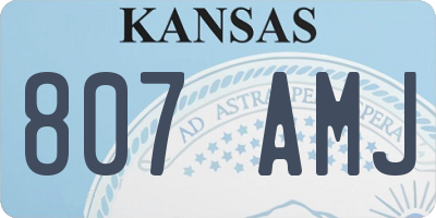 KS license plate 807AMJ