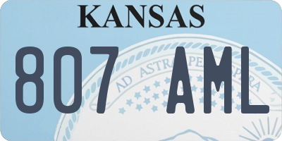 KS license plate 807AML