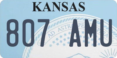 KS license plate 807AMU