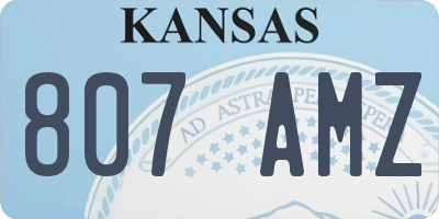 KS license plate 807AMZ