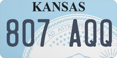 KS license plate 807AQQ