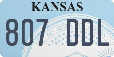 KS license plate 807DDL