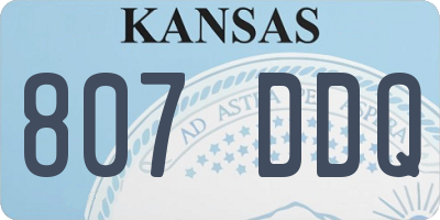 KS license plate 807DDQ