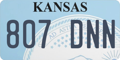 KS license plate 807DNN