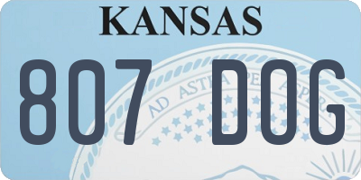 KS license plate 807DOG