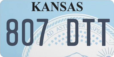 KS license plate 807DTT