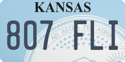KS license plate 807FLI