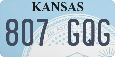 KS license plate 807GQG