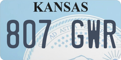 KS license plate 807GWR