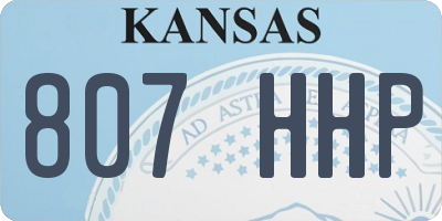KS license plate 807HHP