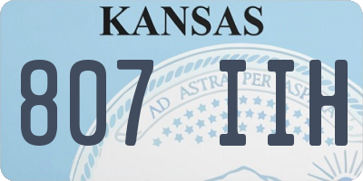 KS license plate 807IIH