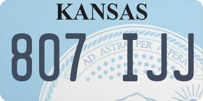 KS license plate 807IJJ