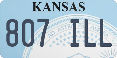 KS license plate 807ILL