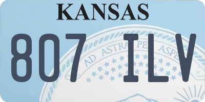 KS license plate 807ILV