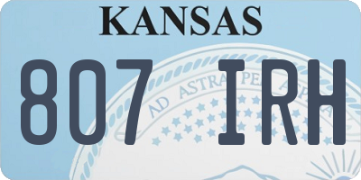 KS license plate 807IRH