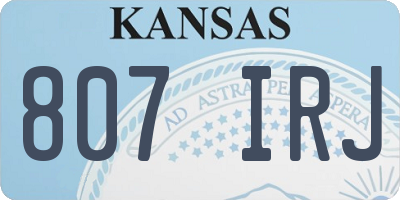 KS license plate 807IRJ