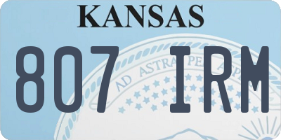 KS license plate 807IRM