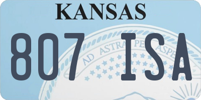 KS license plate 807ISA