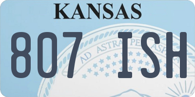 KS license plate 807ISH