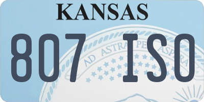 KS license plate 807ISO