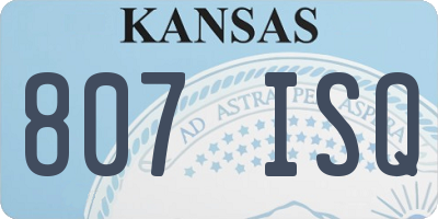 KS license plate 807ISQ