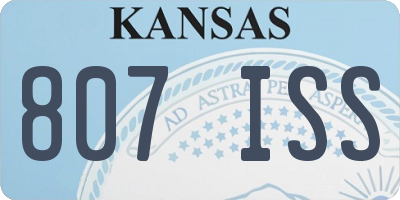 KS license plate 807ISS