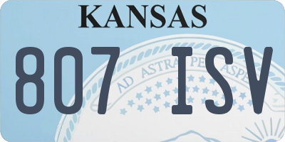 KS license plate 807ISV