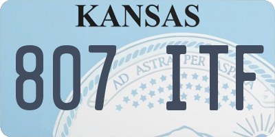 KS license plate 807ITF