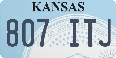 KS license plate 807ITJ