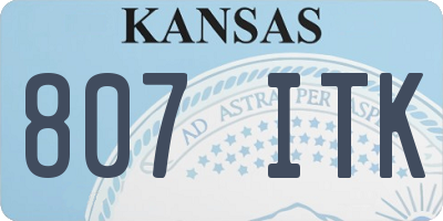 KS license plate 807ITK