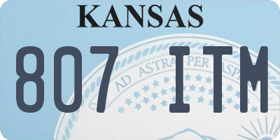 KS license plate 807ITM