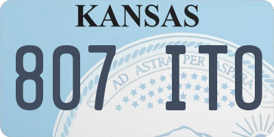 KS license plate 807ITO
