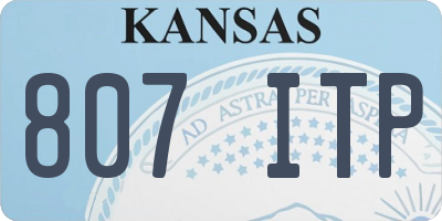 KS license plate 807ITP