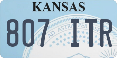 KS license plate 807ITR