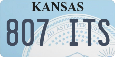 KS license plate 807ITS