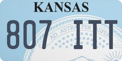 KS license plate 807ITT