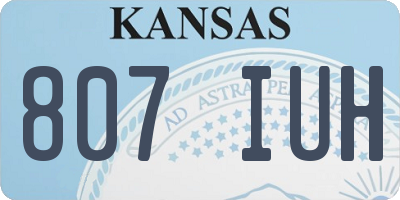 KS license plate 807IUH