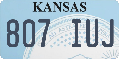 KS license plate 807IUJ