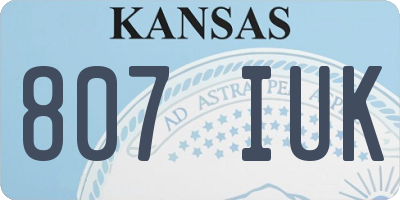 KS license plate 807IUK