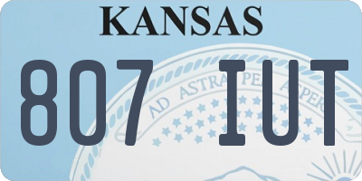 KS license plate 807IUT