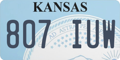 KS license plate 807IUW