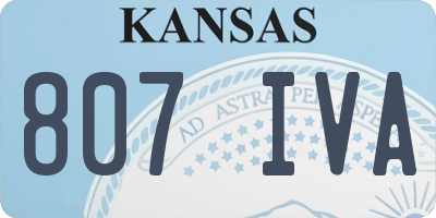 KS license plate 807IVA