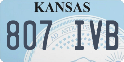 KS license plate 807IVB