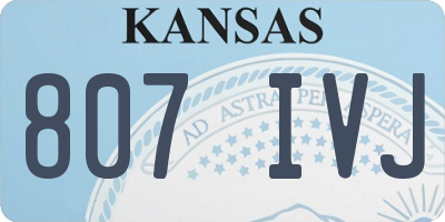 KS license plate 807IVJ