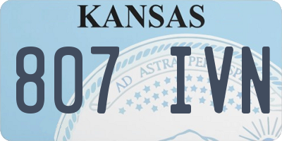 KS license plate 807IVN